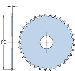 Bezpečná Platba Řetězové kolo SKF PHS 12B-1A26 zubů - disk bez náboje